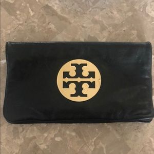 Tory Burch Reva Clutch with gold hardware